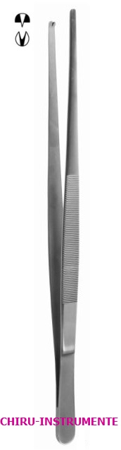 Chirurgische Pinzette, 1 x 2 Zähne, 30 cm, glatt Chirurgische Pinzette, 1 x 2 Zähne, 30 cm, glatt