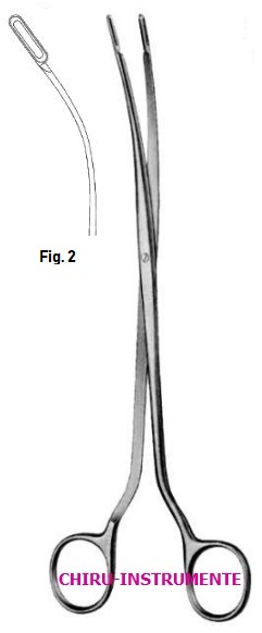 DESJARDINS gall stone forceps, fig. 1, 22.5 cm (8 ¾"), very slim