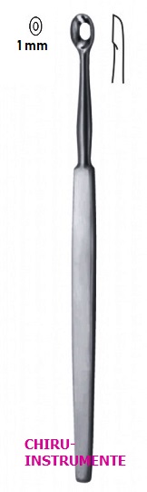 WOLFF Lupuskürette, oval gelocht, Fig. 1, 1mm, 14cm