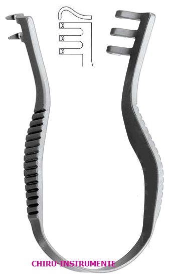 FINSEN Wundspreizer, 2x3 Zähne, stumpf, 5cm
