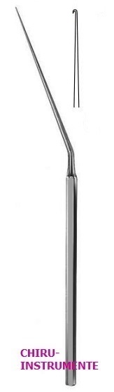 MC GEE ear needle, curved downwards, 15.5 cm (6.1")