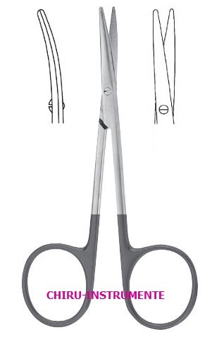 Strabismus scissors, curved, bl/bl, 11.5 cm (4 ½"), Supercut (SC)