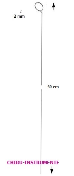 Endarterektomie-Stripper, Ø 2mm, 50cm