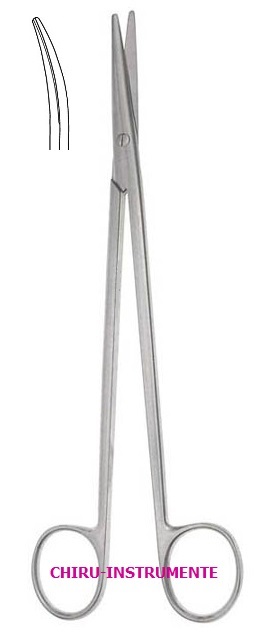 METZENBAUM Schere,gebogen, st./st., 25 cm