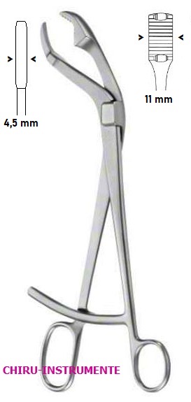 VERBRUGGE bone holding forceps, 17.5 cm (6 ¾")