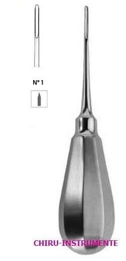 Bein Wurzelheber, spitz, gerade, 13cm, 3mm