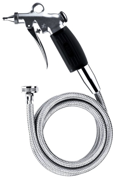 DINA Reinigungspistole, 1,5m Edelstahlschlauch: 3/4" Anschluss DINA Reinigungspistole, 1,5m Edelstahlschlauch: 3/4" Anschluss