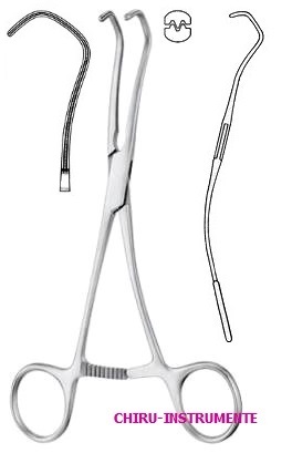 DERRA anastomosis- and multi-purpose-clamp, fig. 3, 17.5 cm (7")
