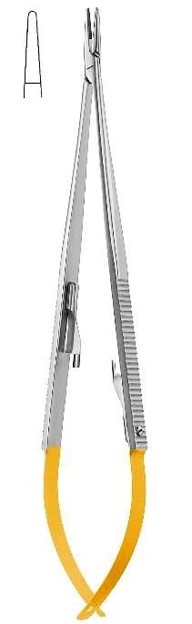 HARTMETALL (TC) CASTROVIEJO Nadelhalter, mit Sperre, glatt, gerade, 14cm