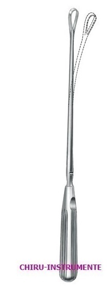 BUMM Uteruskürette, 34 cm, scharf, biegsam