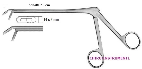 CASPAR rongeur, downwards, 16 cm (6 ¼"), 4 x 14 mm