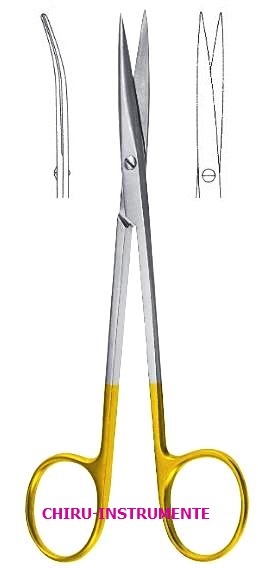 METZENBAUM- FINO Schere,gebogen, sp.sp., 14,5 cm,Hartmetall (TC)