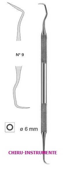 GOLDMAN FOX Zahnreiniger, zweiendig, Fig. 9, 17,5cm GOLDMAN FOX Zahnreiniger, zweiendig, Fig. 9, 17,5cm