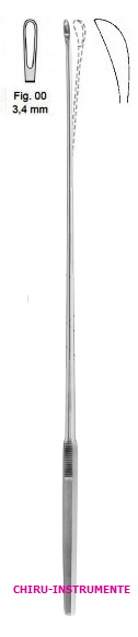 LUER-KOERTE gall stone scoop, fig. 00, 3.2 mm, 32 cm (12 ½")