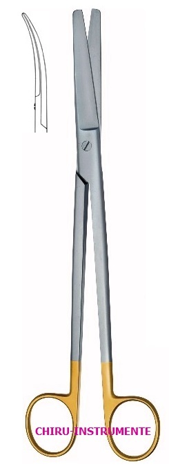 SIMS Uterusschere, gebogen, st./st., 23 cm, Hartmetall (TC)