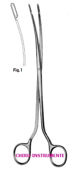 DESJARDINS gall stone forceps, fig. 1, 24 cm (9 ½"), very slim