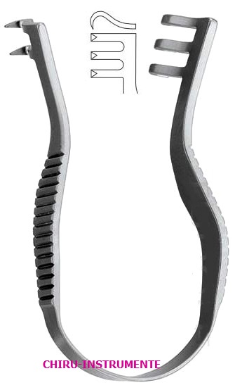 FINSEN Wundspreizer, 2x3 Zähne, scharf, 5cm