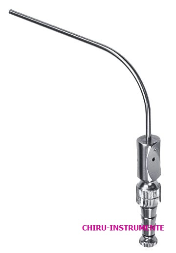 POPPEN suction cannula, 75° angled, 12 Fr, 4.0 mm, working length 13 cm (5"), total length 19.5 cm