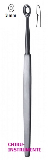 WOLFF Lupuskürette, oval gelocht, Fig. 3, 3mm, 14cm