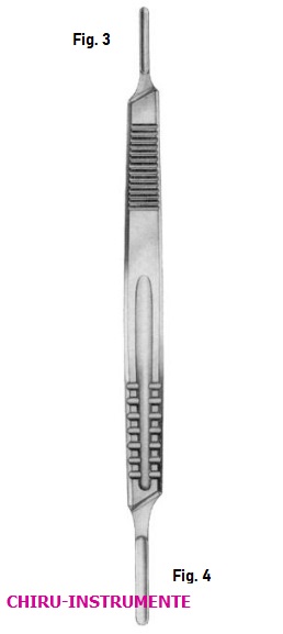 Scalpel handle, Fig. 3 und 4, 16 cm (6 ¼")