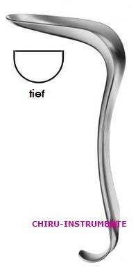 KRISTELLER vaginal speculum, fig. 1, 110 x 27 mm, deep