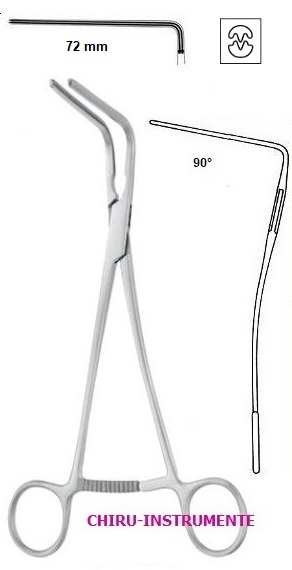DEBAKEY multi purpose vascular clamp, angled 90°, 19 cm (7 ½")