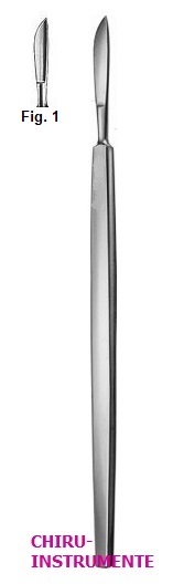 DIEFFENBACH Skalpell, Fig. 1, 13 cm, mit Metallheft