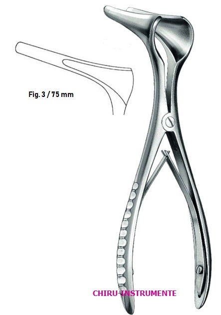 COTTLE Nasenspekulum, Fig. 3/75mm, 14cm