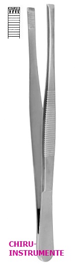 ADLERKREUTZ Fasspinzette, 4 x 5 Zähne, 20 cm, gerieft