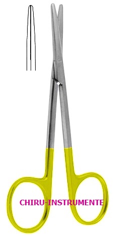 METZENBAUM scissors, straight, bl/bl, 11.5 cm (4 ½"), Tungsten Carbide (TC)