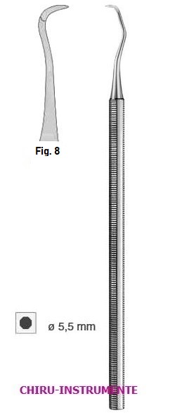 Zahnreiniger, achtkant, Fig. 8, 15cm