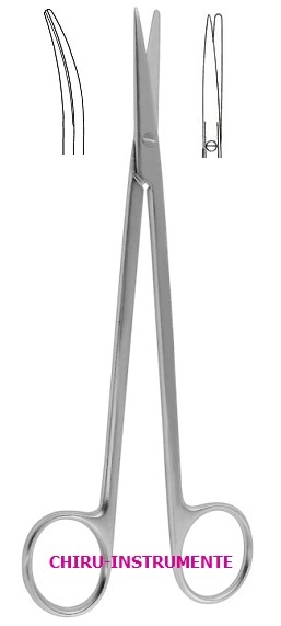 METZENBAUM Schere, gebogen, sp./st., 23 cm 