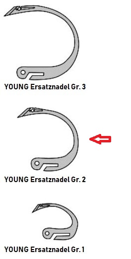 YOUNG Ersatznadel, No. 2