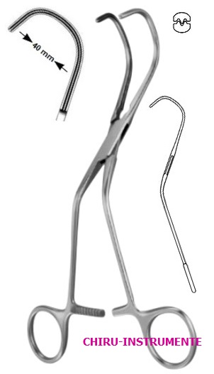 LAMBERT-KAY anastomosis clamp, fig. 1, 22 cm (8 ¾")
