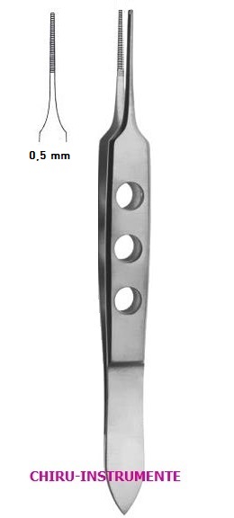 BISHOP HARMAN Iris Pinzette, gerade, gerieft, 0,5mm, 8,5cm BISHOP HARMAN Iris Pinzette, gerade, gerieft, 0,5mm, 8,5cm