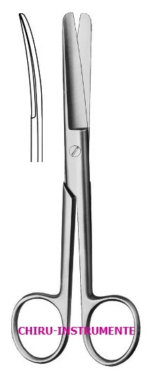 Chirurgische Schere, gebogen, st./st., 18,5 cm