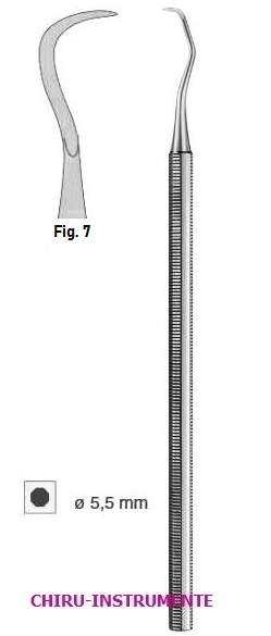 Zahnreiniger, achtkant, Fig. 7, 15cm