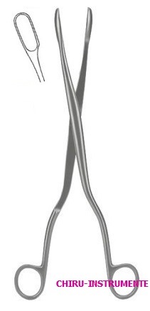 WINTER Abortus-/ Plazentazange, gebogen, 28 cm