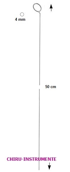 Endarterektomie-Stripper, Ø 4mm, 50cm