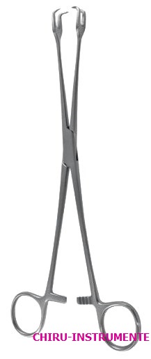 SCHRÖDER uterine tenaculum forceps, 2 x 2 teeth, 25 cm (9 ¾"), straight SCHRÖDER uterine tenaculum forceps, 2 x 2 teeth, 25 cm (9 ¾"), straight