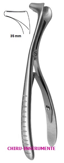 BECKMAN nasal speculum, fig. 2, 13 cm (5"), for adults, curved
