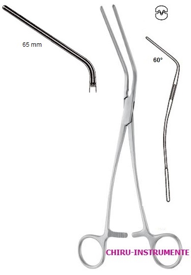 DEBAKEY multi-purpose vascular clamp, 60° angled, 24 cm (9 ½")