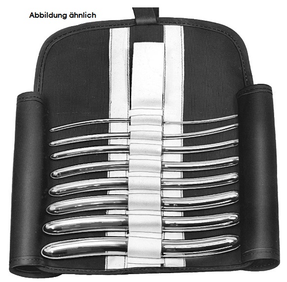 HEGAR Uterusdilatatoren, Ø 1/2 - Ø 25/26 mm, 20 cm, Satz 13 Stück in Stoffrolltasche