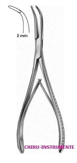 STELLBRINK Hohlmeisselzange, stark gebogen, 2mm, 17,5cm