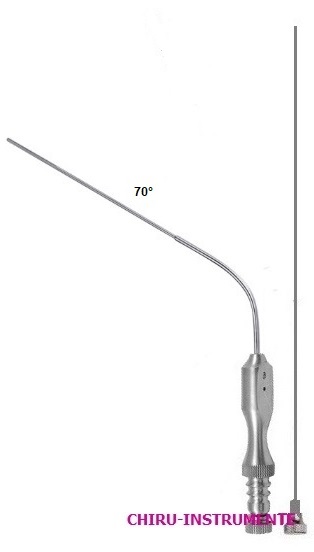 FRAZIER Saugrohr, gebogen 75°/ Ch. 9, 19cm
