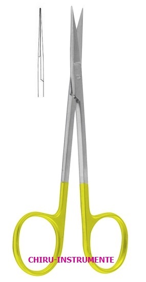 Irisschere,gerade, sp./sp., 11,5 cm, Hartmetall (TC)