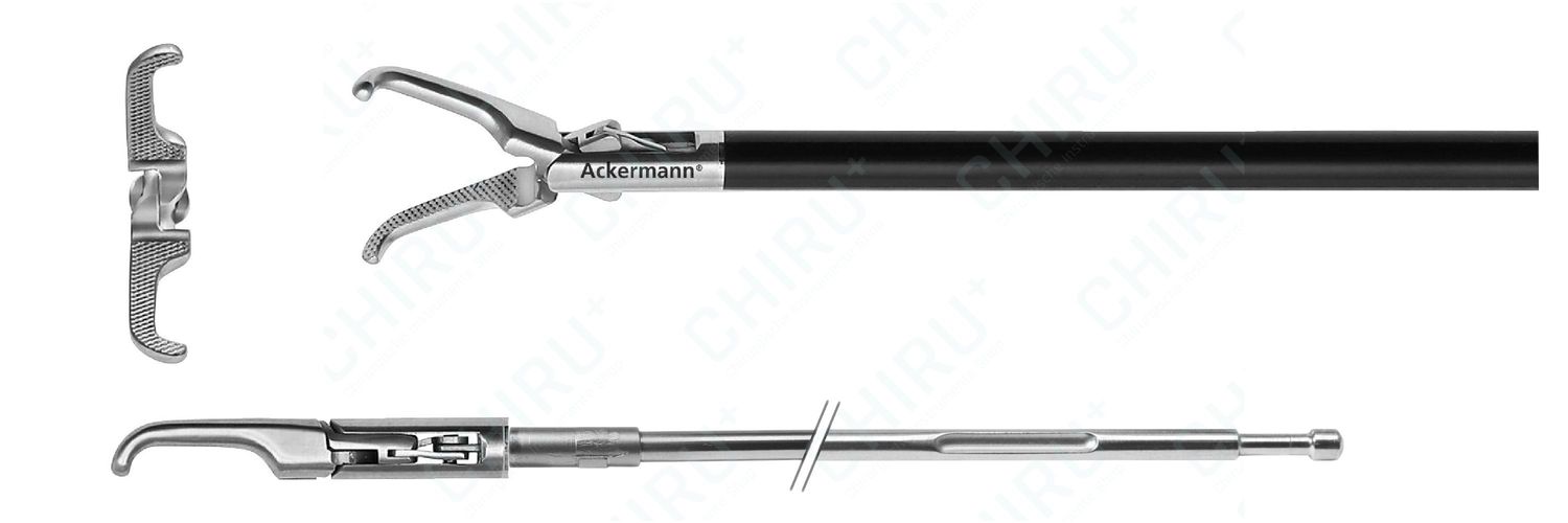 Dissektionszange, gebogen, fein, Ø 5 mm, 330 mm, XPress Lock™