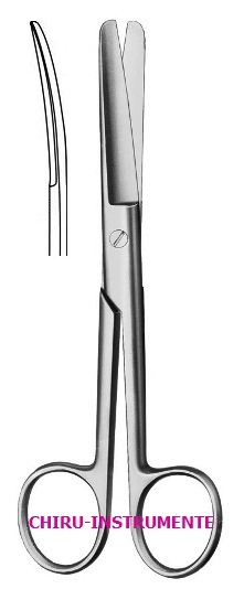 Chirurgische Schere, gebogen, st./st., 10,5 cm 