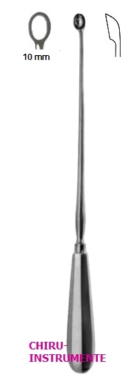 SCHRÖDER Uteruslöffel, Fig. 3, 10 mm, 31 cm, scharf, fest