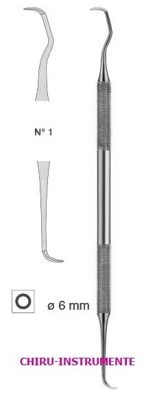 GOLDMAN FOX Zahnreiniger, zweiendig, Fig. 1, 17,5cm GOLDMAN FOX Zahnreiniger, zweiendig, Fig. 1, 17,5cm